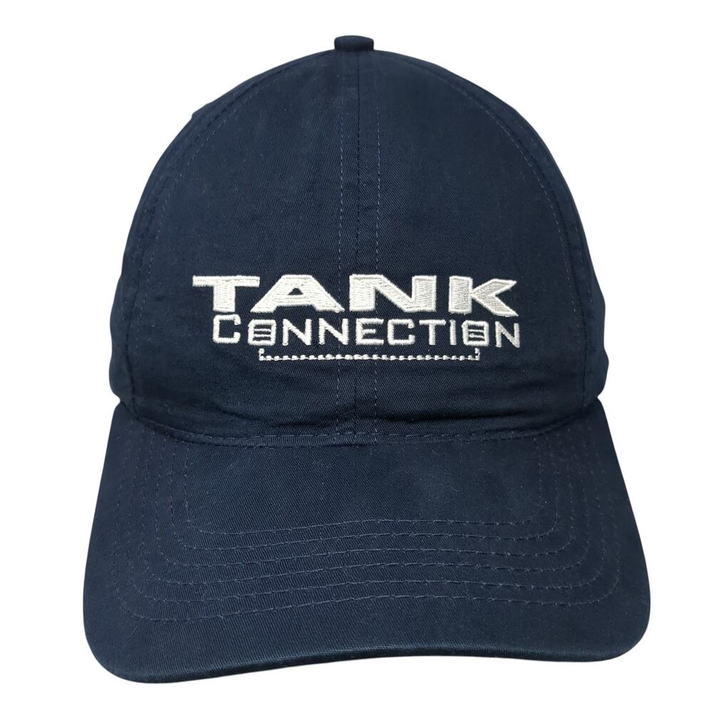 Tank Connection Strapback Baseball Cap Blue OS Adjustable Embroidered Graffiti